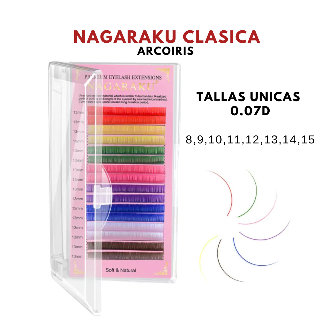 Pestaña Nagaraku Clasica Arcoiris