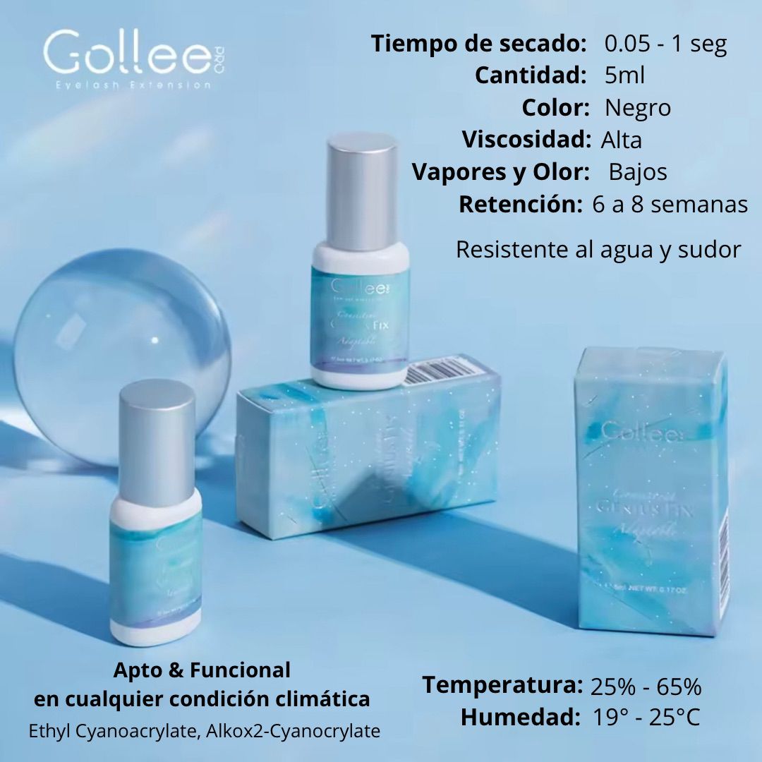 Galería Pegamento Gollee Genius Fix (Celeste)